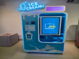 Intelligent raw material management system for tested ice cream vending machines